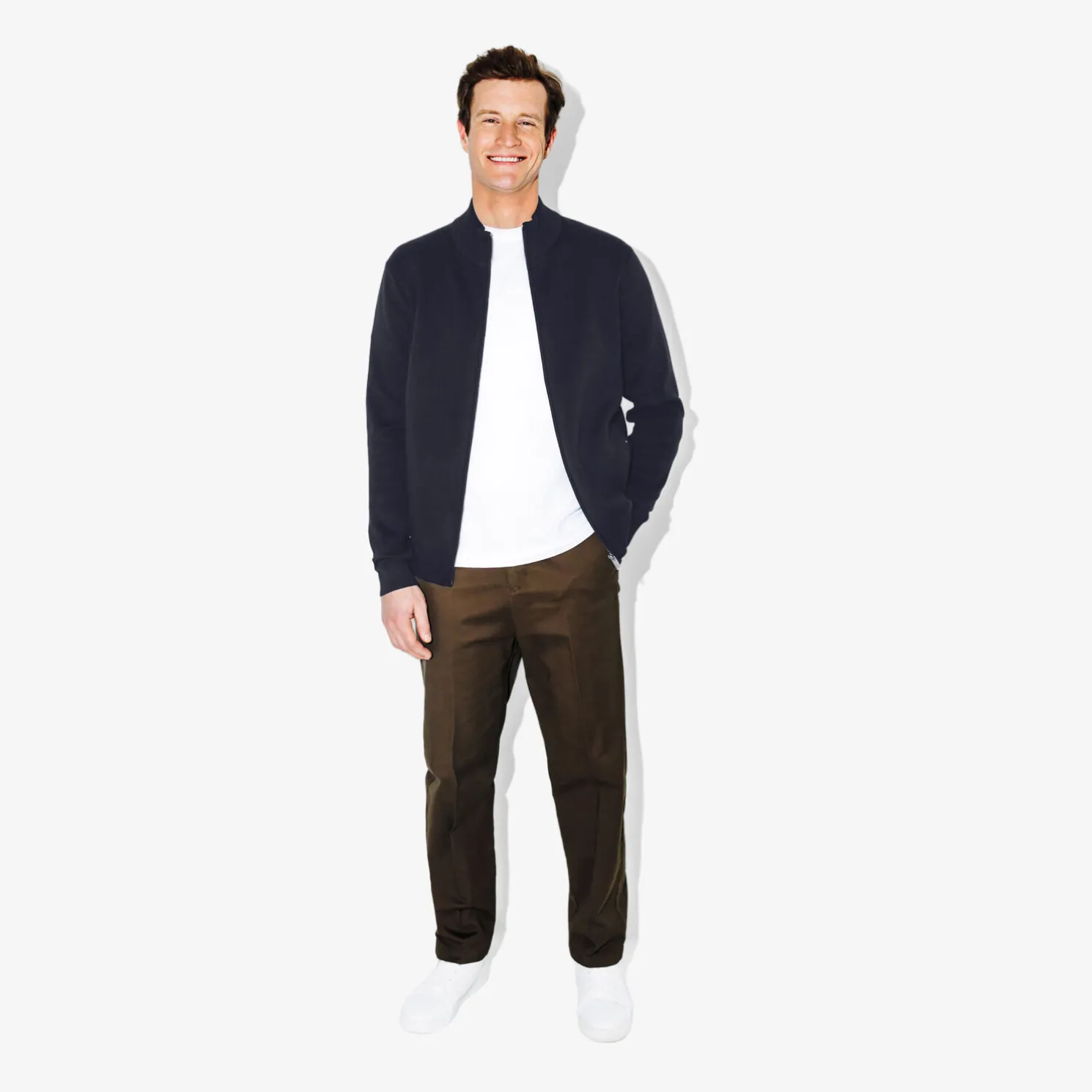 Vest met ristsluiting en opstaande kraag