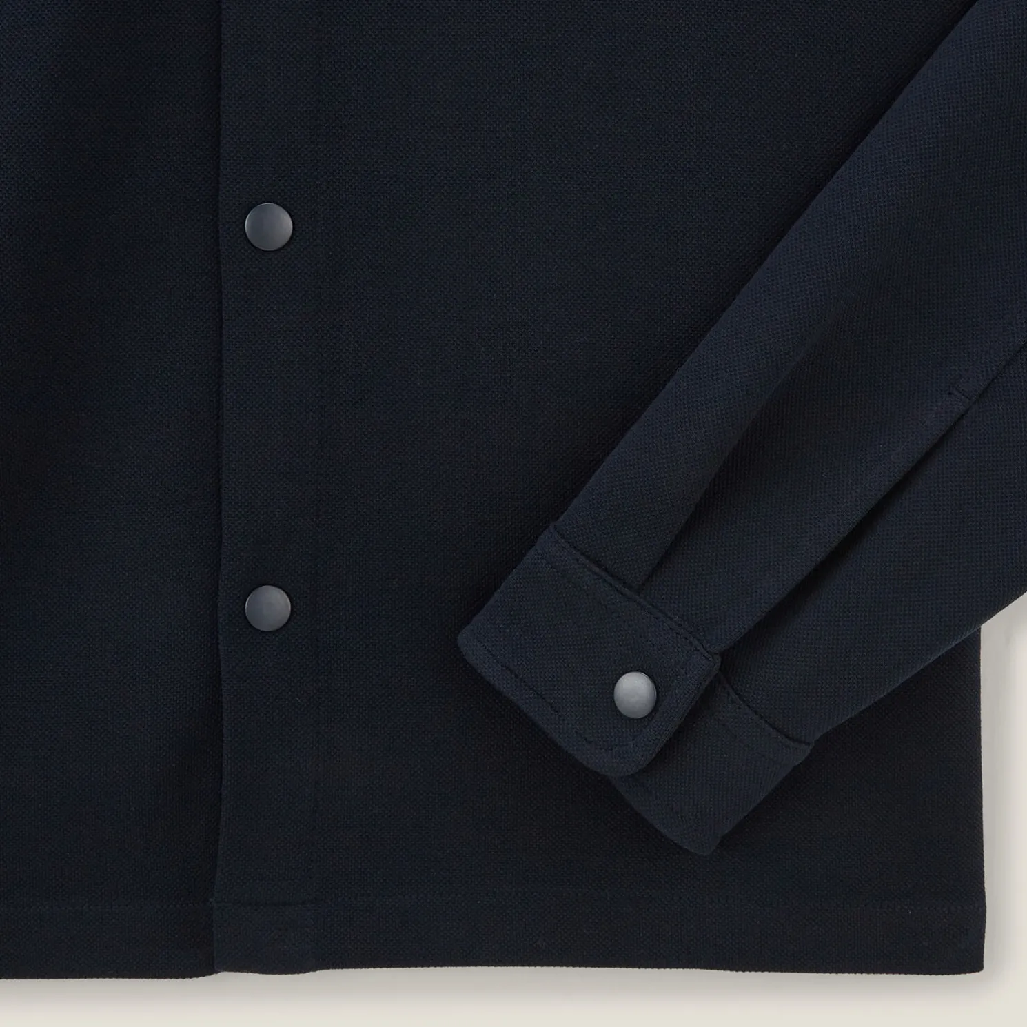 Wollen overhemdjas met hemdskraag