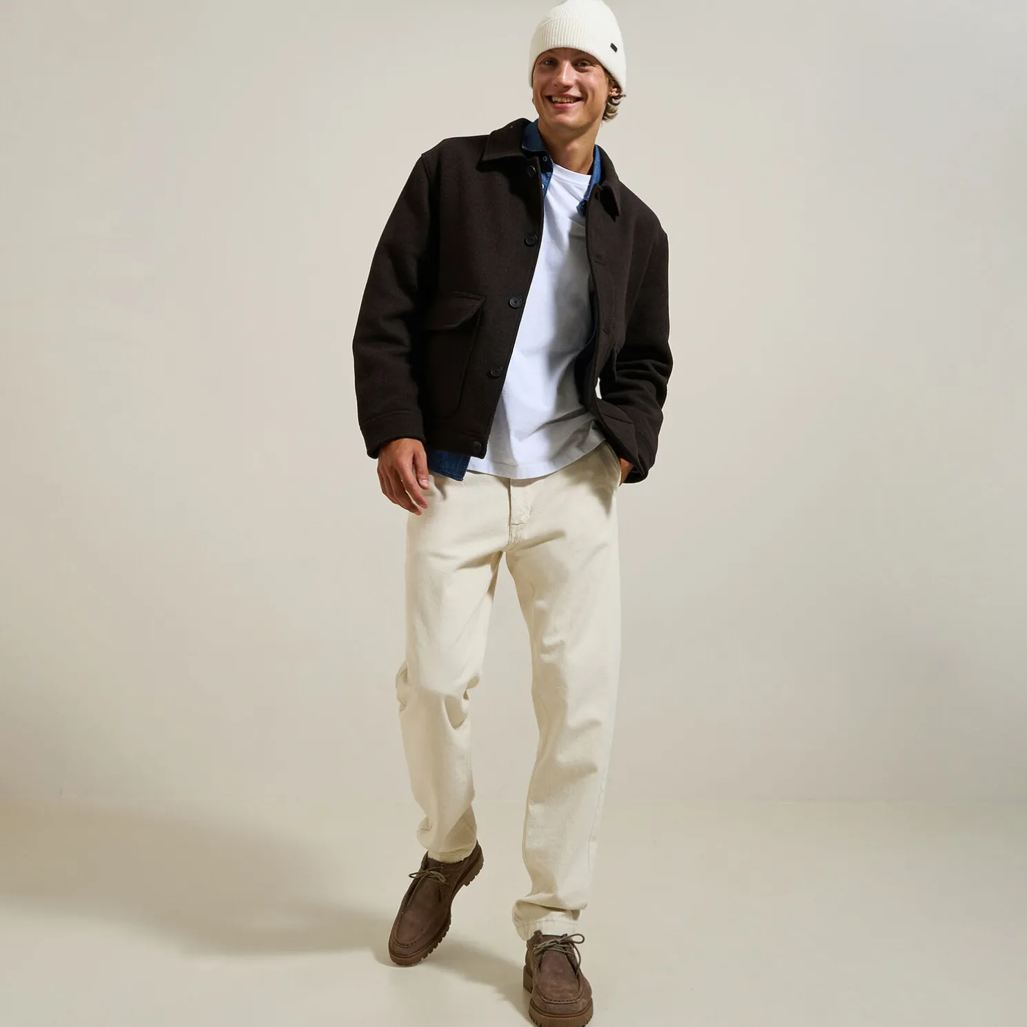 Wollen tussenseizoensjack