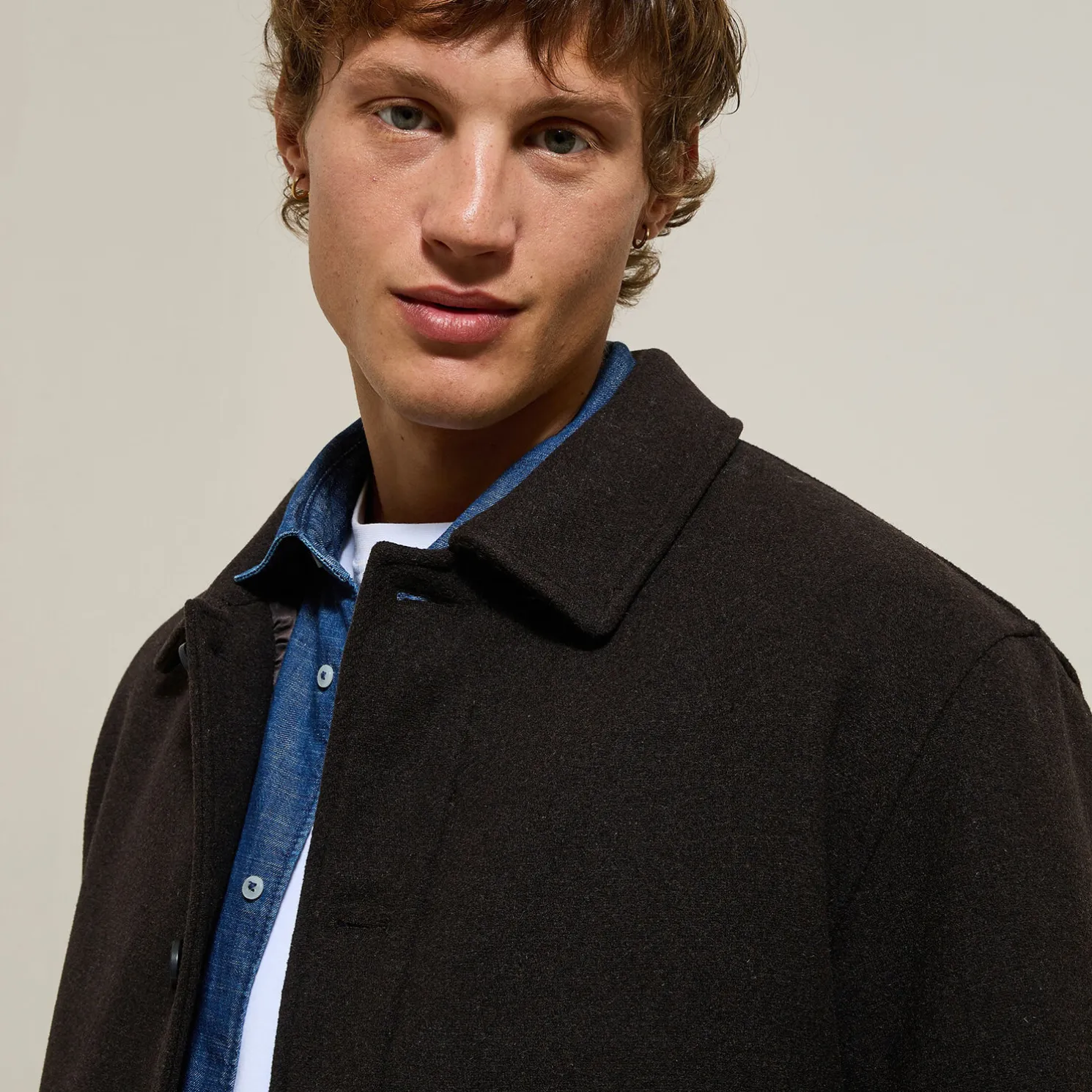 Wollen tussenseizoensjack