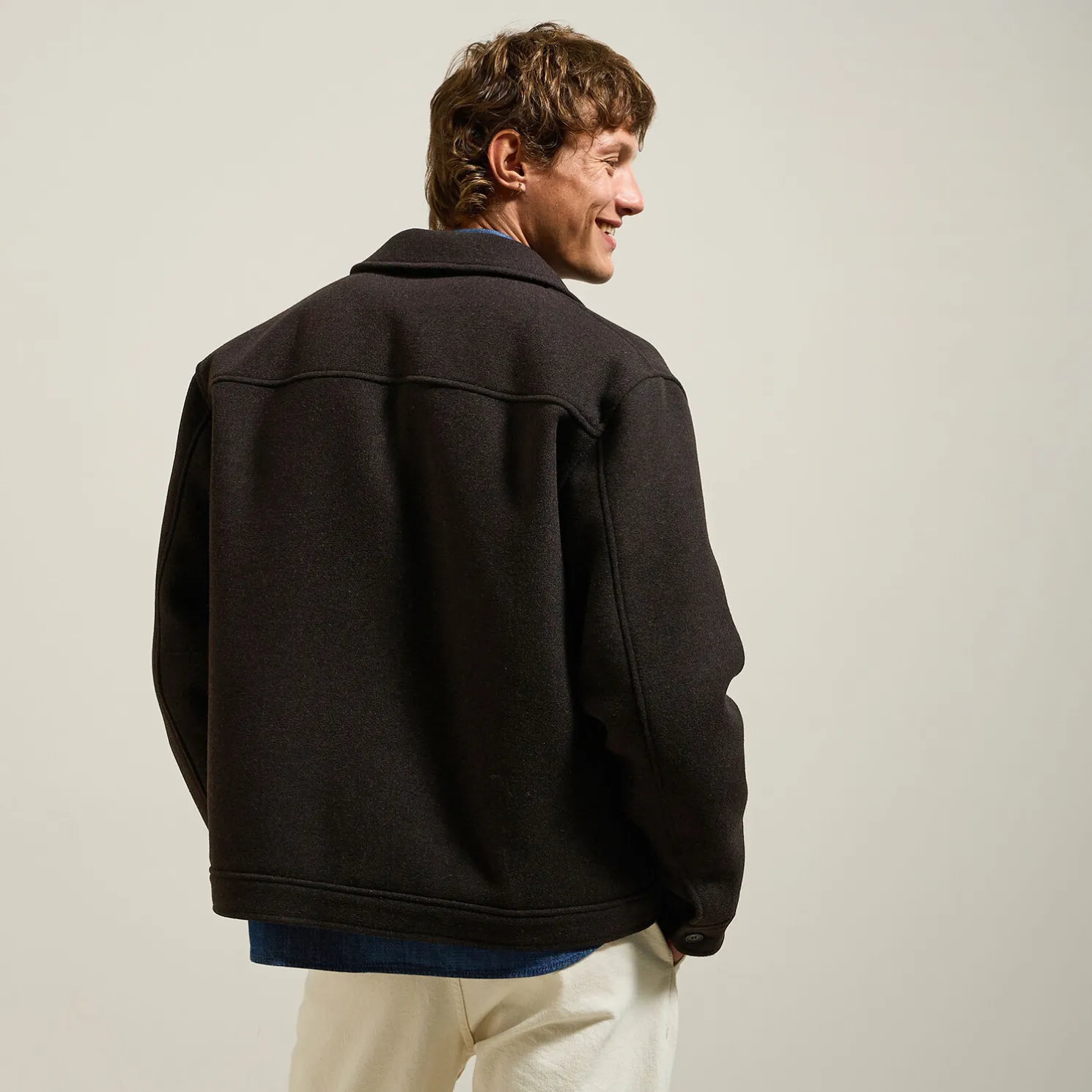 Wollen tussenseizoensjack