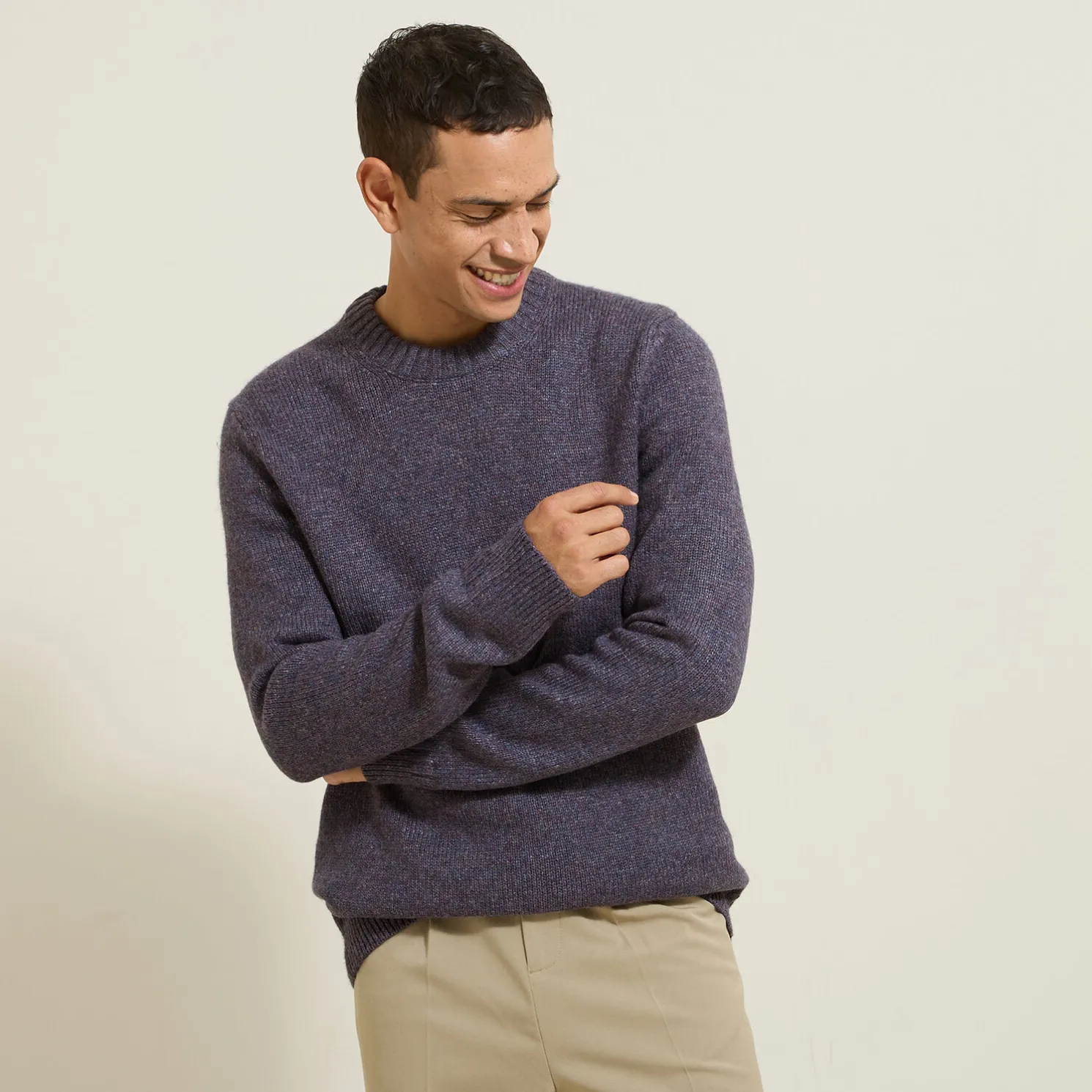 Zachte trui met ronde hals