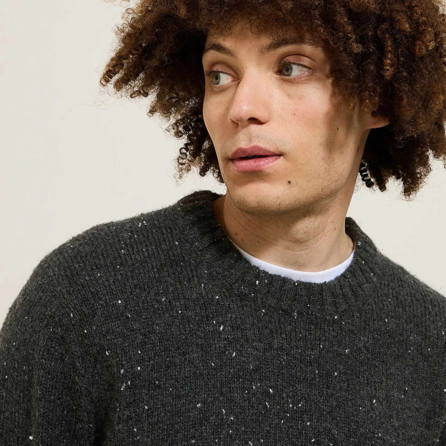 Zachte trui met ronde hals