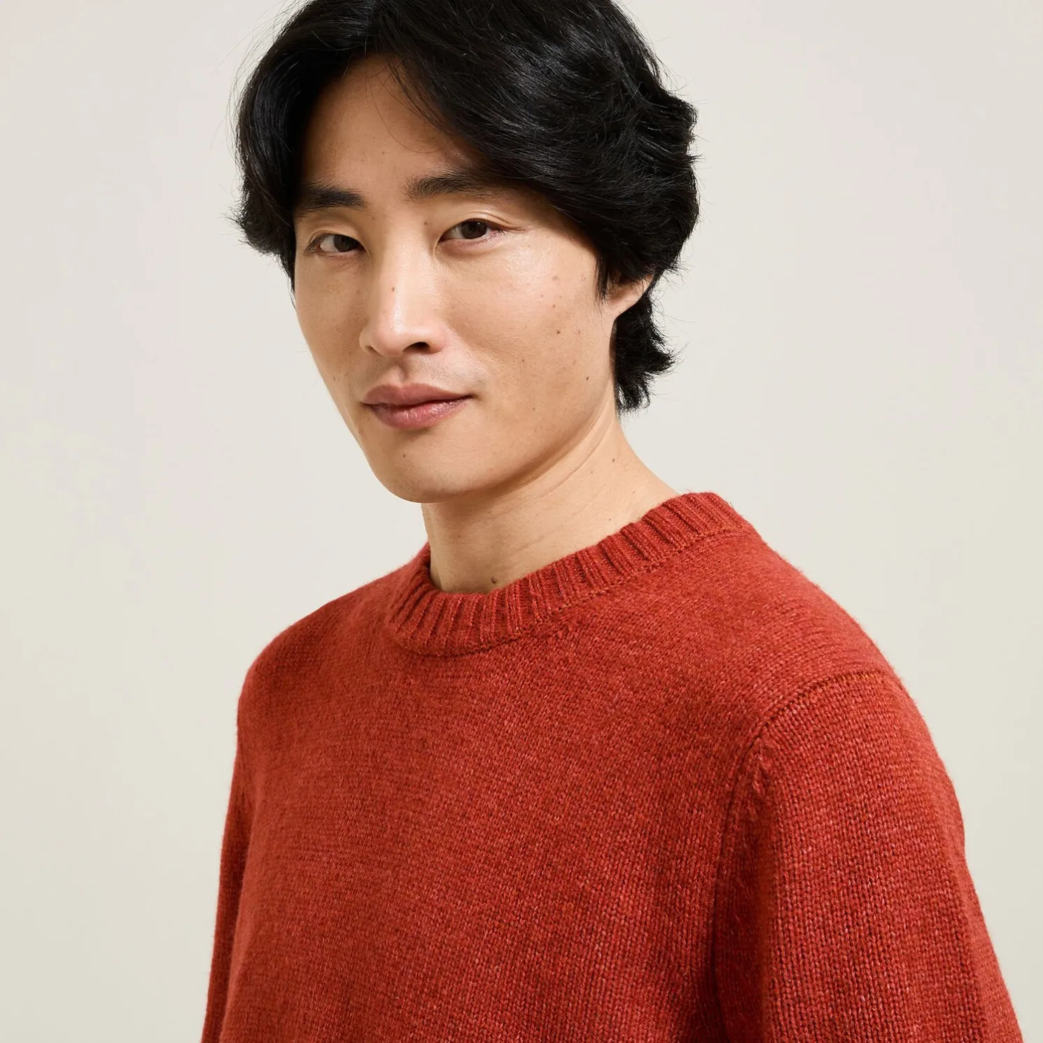 Zachte trui met ronde hals