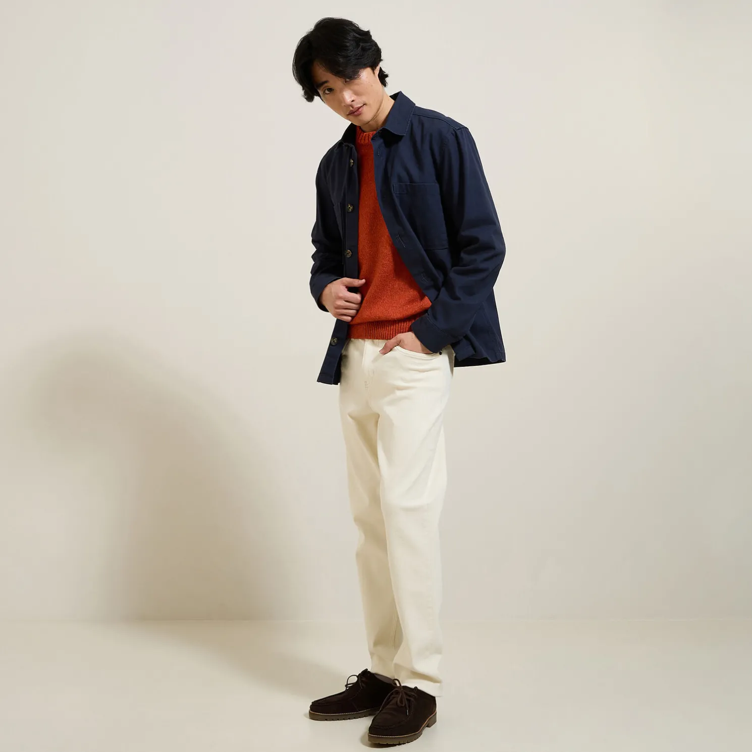 Zachte trui met ronde hals