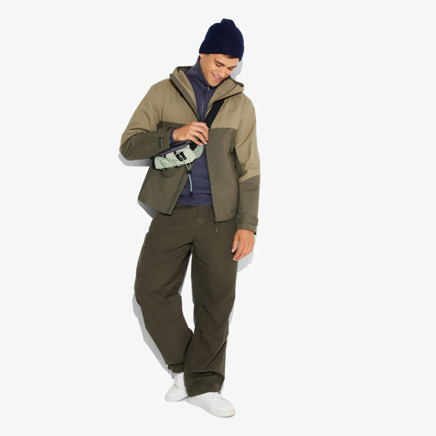 Zachte trui met truckerskraag